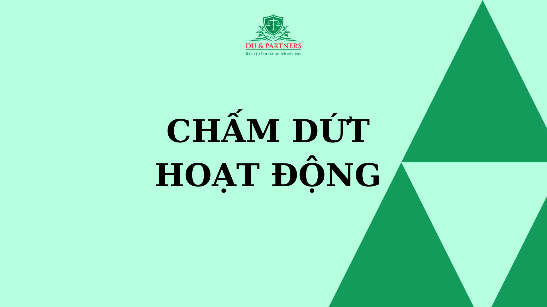 Thủ tục đăng ký chấm dứt hoạt động hộ kinh doanh