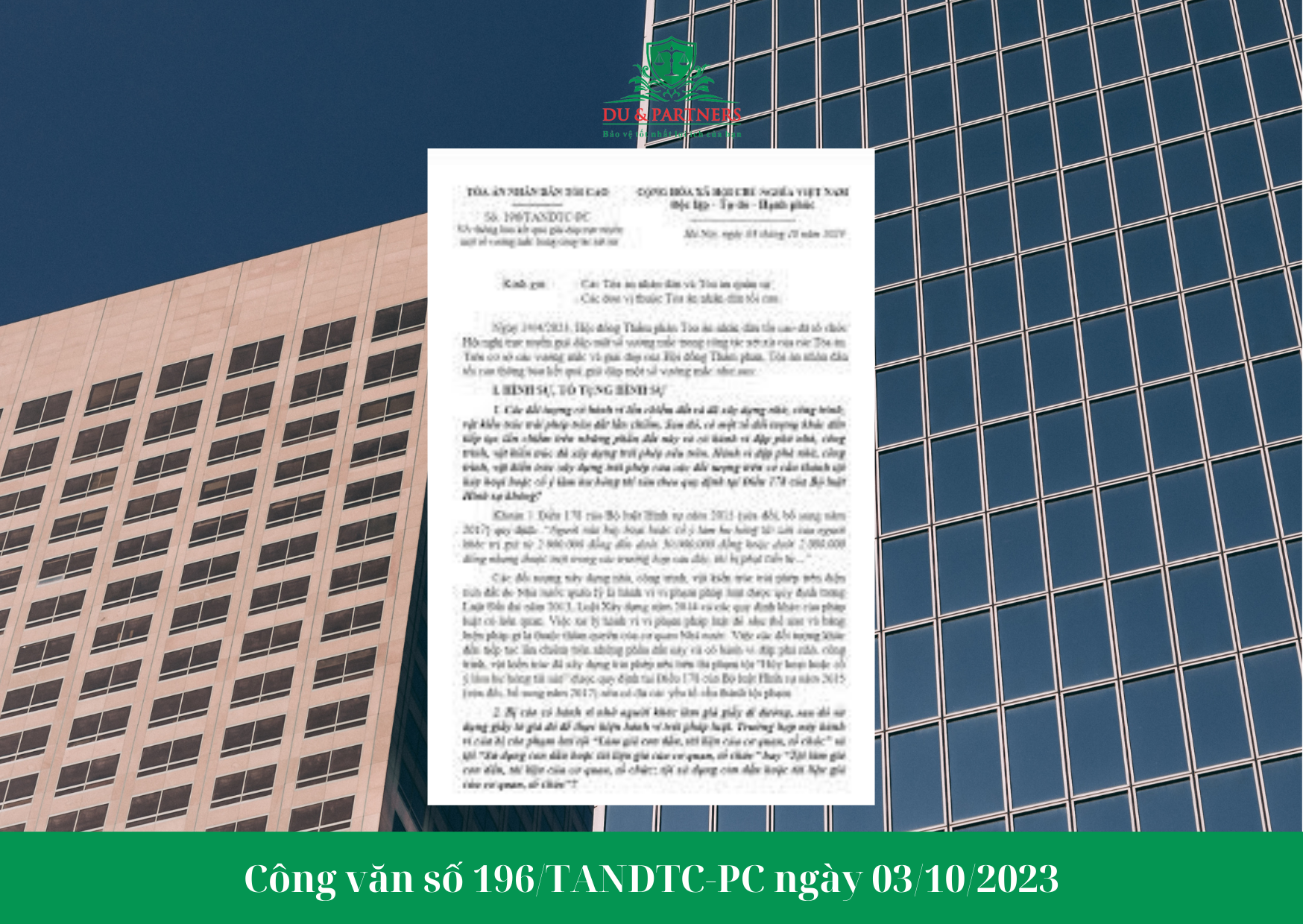 Công văn số 196/TANDTC-PC ngày 03/10/2023 của Tòa án nhân dân tối cao về việc thông báo kết quả giải đáp trực tuyến một số vướng mắc trong công tác xét xử